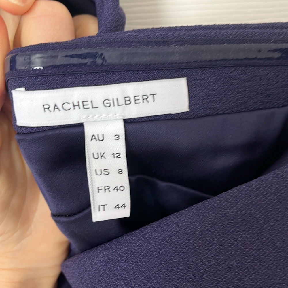 NWOT $1200 MRPs Rachel Gilbert Clara dress in dark indigo size 8 - Picture 12 of 17